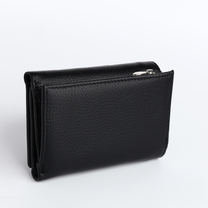 Кошелёк женский на магните, цвет чёрный