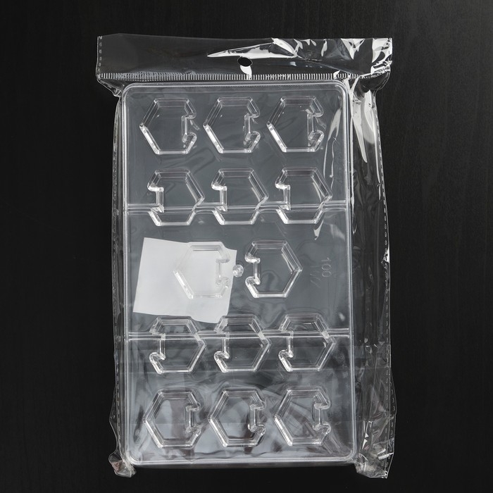 Форма для конфет и шоколада «Конструктор», 20×12×2,5 см, 14 ячеек 2,8×2,8×0,8 см, цвет прозрачный Форма для конфет и шоколада «Конструктор», 20×12×2,5 см, 14 ячеек 2,8×2,8×0,8 см, цвет прозрачный