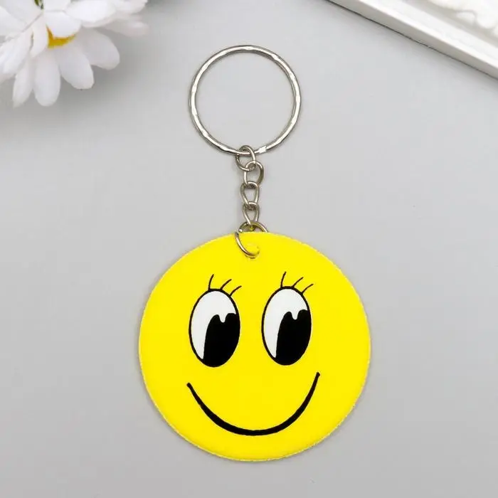 Брелок пластик мягкий "Смайл" МИКС 6х6 см