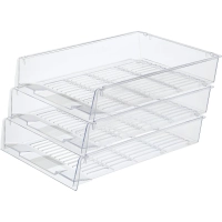 Лоток горизонтальный Attache решетчатый прозрачный