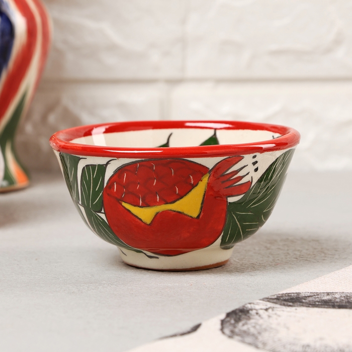 Пиала Риштанская Керамика  Пиала Риштанская Керамика "Гранаты", 9,5 см, средняя
