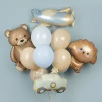 Воздушный шар фольгированный 30" &laquo;Голубой самолёт&raquo;