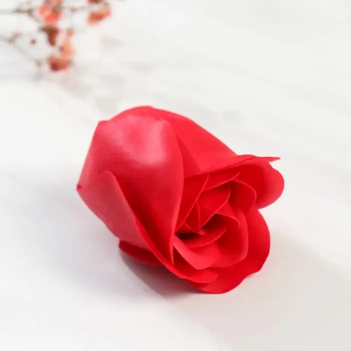Мыльные лепестки для ванны &laquo;Бутон розы. Красный&raquo;, подарочный, 3.5&times;3.5&times;4 см