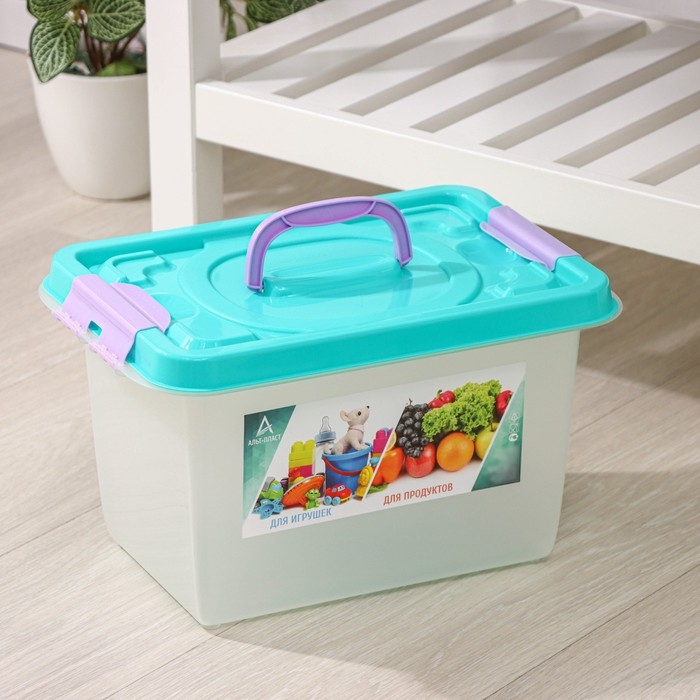 Бокс универсальный для игрушек и продуктов, 10 л, 35,9×24,2×21,1 см Бокс универсальный для игрушек и продуктов, 10 л, 35,9×24,2×21,1 см