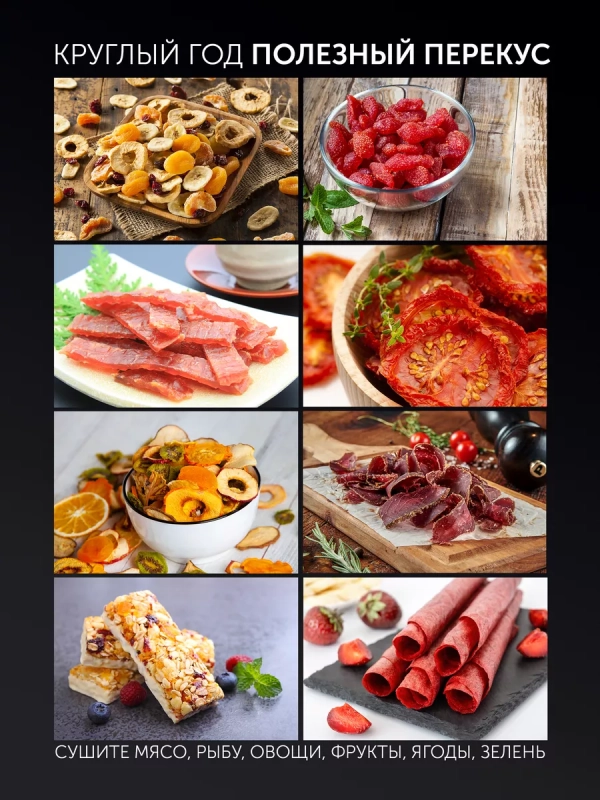 Сушилка для овощей и фруктов PFD 1106H Pro, дегидратор