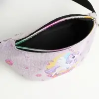Сумка поясная детская на молнии &laquo;Выбражулька&raquo;, сиреневая