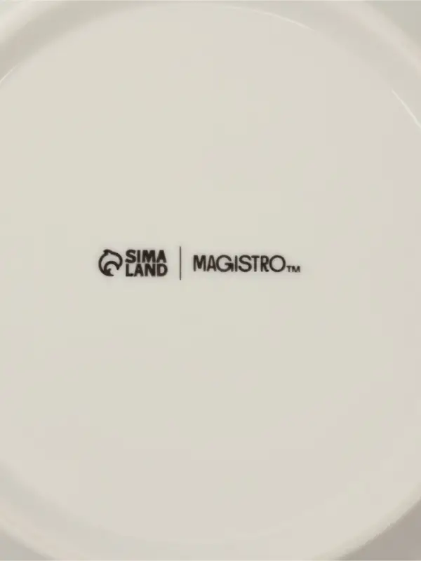 Тарелка для пасты Magistro &laquo;Церера&raquo;, 160 мл, d=21 см, фарфор, голубая