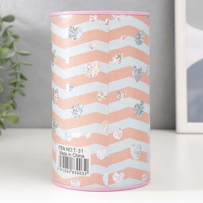 Копилка металл Копилка металл "Совята и сердечки" МИКС 15х8,5х8,5 см