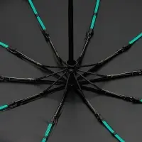 Зонт складной Skymate с УФ-защитой и ручкой-карабином, черный