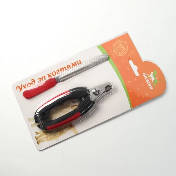 Набор по уходу за когтями: когтерез боковой, отверстие 9 мм и пилка, МИКС