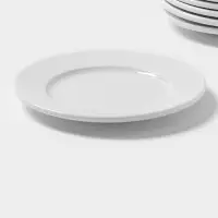 Тарелки десертные Magistro Basic bistro, d=16.5 см, набор 6 шт., фарфор, белые