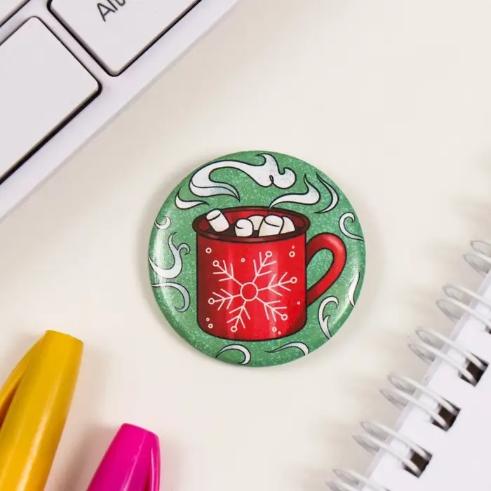 Значок закатной d=35 мм Значок закатной d=35 мм "Кружка" 6,5х6,5 см