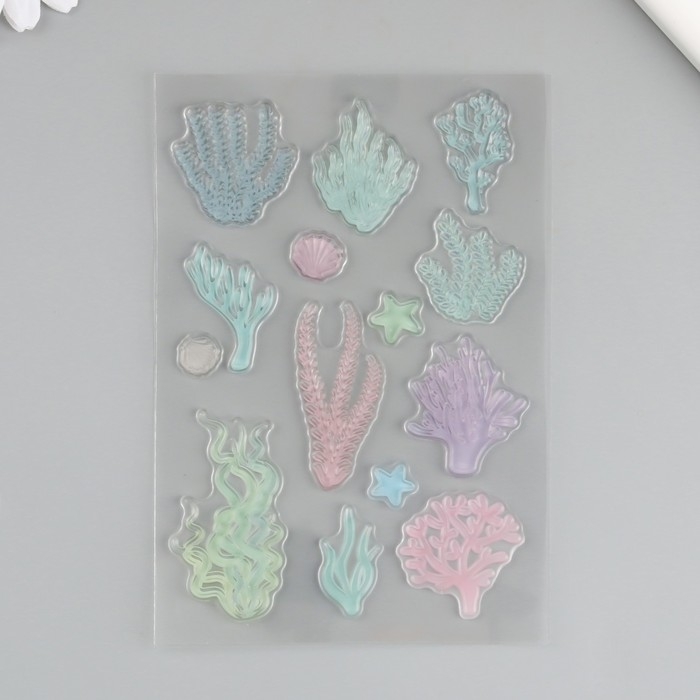 Штамп для творчества силикон Штамп для творчества силикон "Морские водоросли" 11х16см