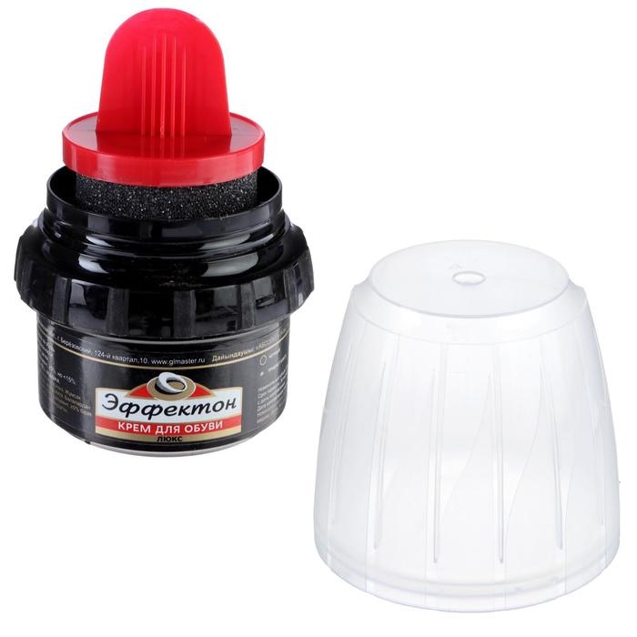 Крем в банке с губкой, 50 мл, черный  Крем в банке с губкой, 50 мл, черный "Эффектон"