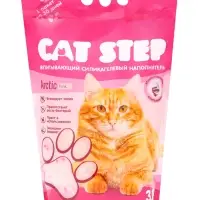 Наполнитель впитывающий силикагелевый CAT STEP Arctic Pink, 3,8 л