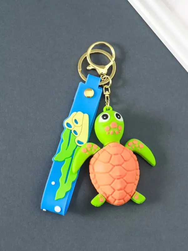Брелок резина с карабином, ремешком "Черепашка" 2х6,3х24,3 см
