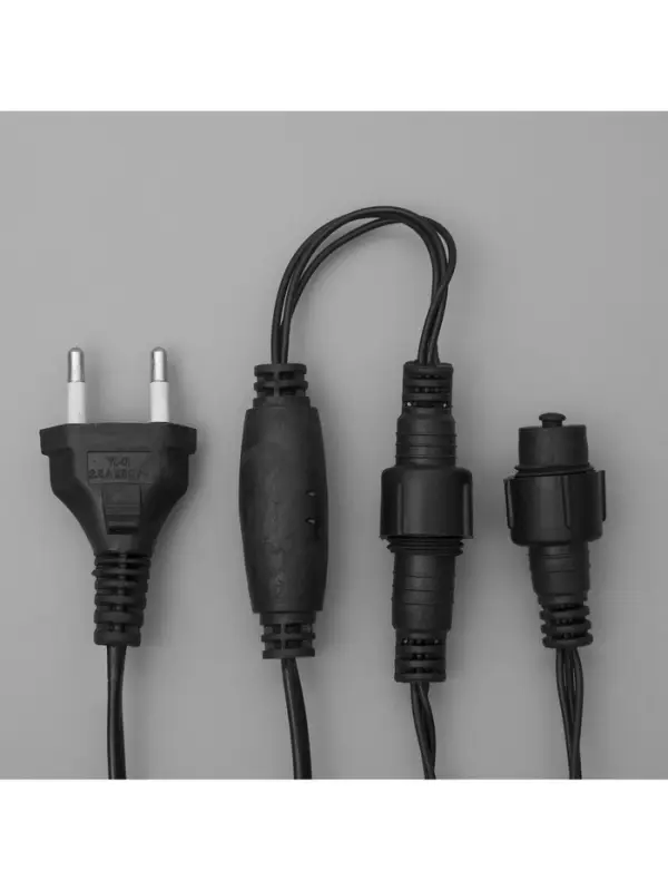 Гирлянда &laquo;Нить&raquo; 10 м, IP44, УМС, тёмная нить, 100 LED, свечение тёплое белое, мерцание белым, 220 В