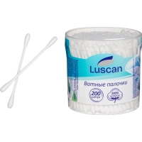 Палочки ватные Luscan стакан 200шт/уп