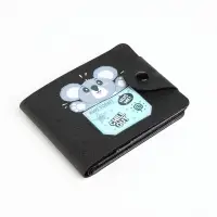 Кошелёк детский &laquo;Коала&raquo;, маленький, на кнопке, чёрный