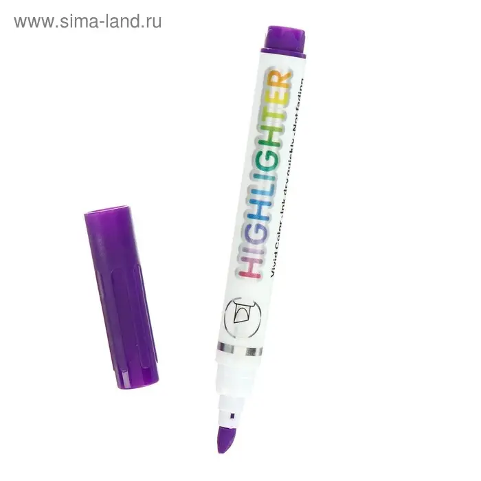 Маркер текстовыделитель наконечник скошенный 4 мм, фиолетовый Маркер текстовыделитель наконечник скошенный 4 мм, фиолетовый