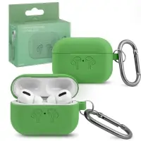 Чехол APods Pro Hang Silicon Сase с карабином   HF green