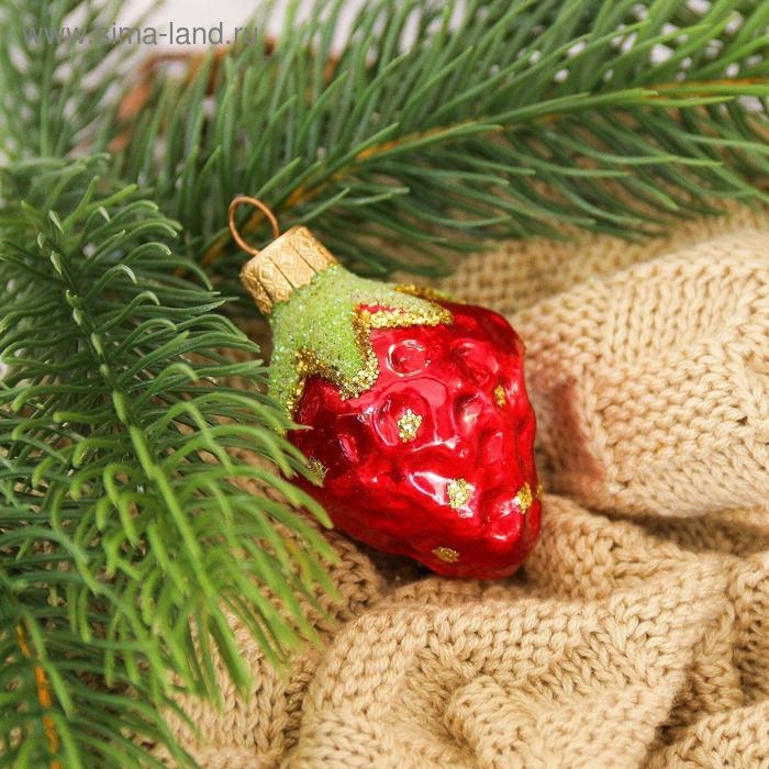 Ёлочное украшение Ёлочное украшение "Клубничка"6 см