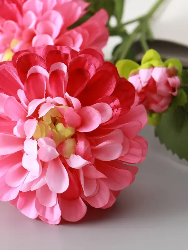 Цветы искусственные &laquo;Хризантема Бранхил черри&raquo;, d=9 см, h=49 см, тёмно-розовые