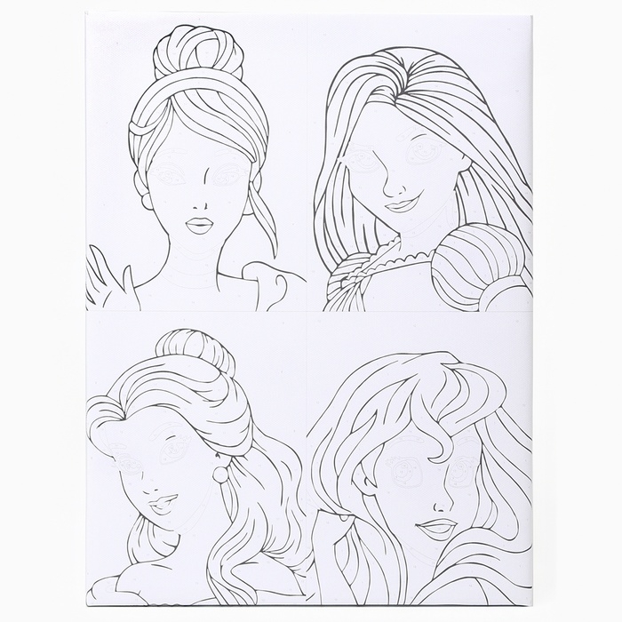 Картина по номерам на подрамнике, 30х40 см, Принцессы Картина по номерам на подрамнике, 30х40 см, Принцессы