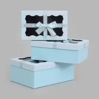 Набор подарочных коробок 3 в 1, прямоугольные с окном 23&times;16&times;9.5 21&times;14&times;8.0 19&times;12&times;6.5 см