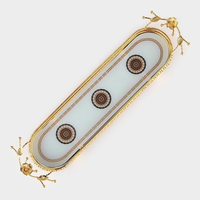 Подставка для десертов «Веер», 45×13×6 см, цвет металла золотой