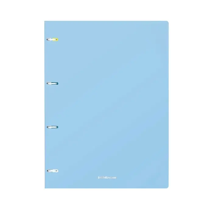 Тетрадь на кольцах ErichKrause. Pastel А4, 80 листов, в клетку, пластиковая обложка, блок офсет, 100% белизна, МИКС