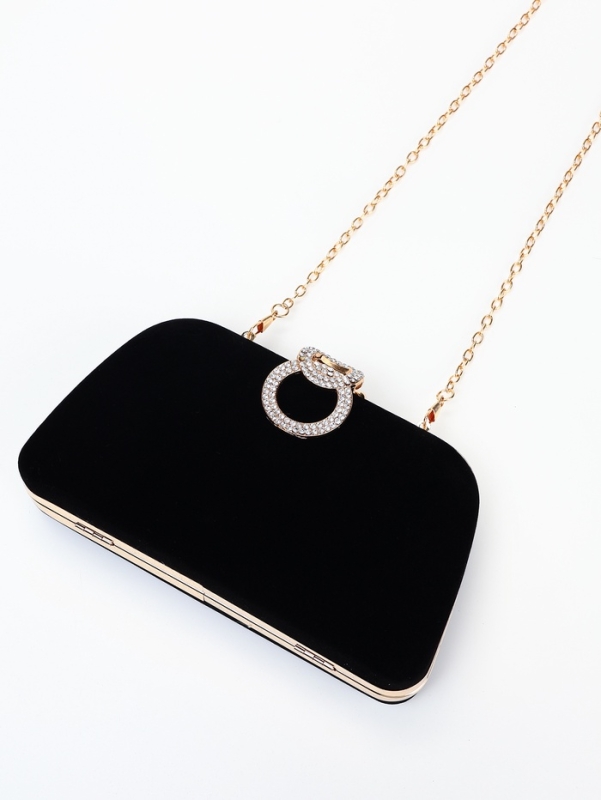 Сумка жен, 20*6*12, отд на фермуаре, цепь, текстиль, черный Сумка жен, 20*6*12, отд на фермуаре, цепь, текстиль, черный