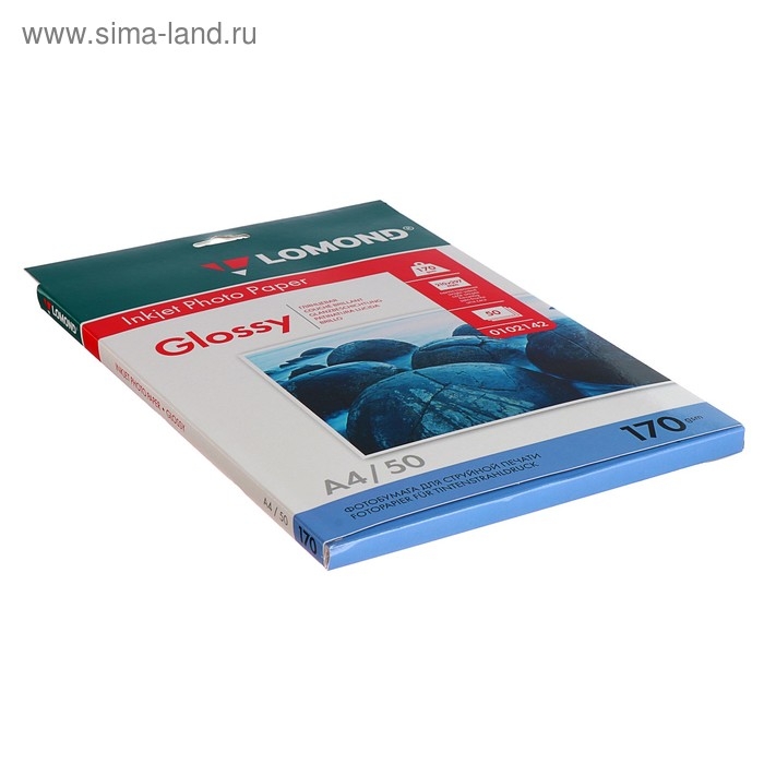 Фотобумага для струйной печати А4, 50 листов LOMOND, 170 г/м2, односторонняя, глянцевая Фотобумага для струйной печати А4, 50 листов LOMOND, 170 г/м2, односторонняя, глянцевая
