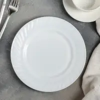 Тарелка десертная Доляна &laquo;Регал&raquo;, d=20 см, стеклокерамика