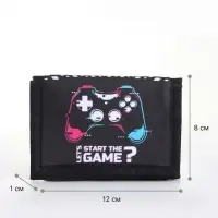 Кошелёк детский Выбражулька GAME, на липучке, чёрный