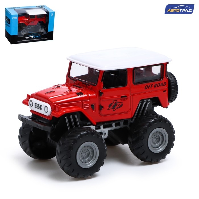 Машинка металлическая «Биг-фут», инерционная, цвет красный Машинка металлическая «Биг-фут», инерционная, цвет красный