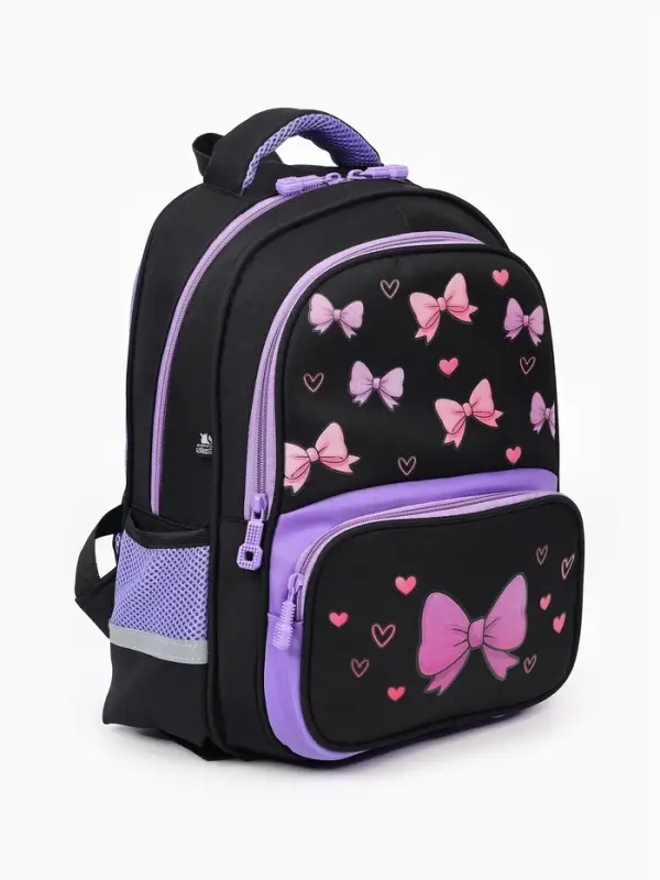 Рюкзак школьный, с эргономичной спинкой &laquo;Бантик&raquo;