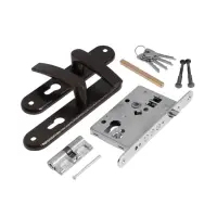 Замок врезной LOCKLAND RD005, с ручкой, B/S 55 мм, 4 ключа, цвет коричневый Замок врезной LOCKLAND RD005, с ручкой, B/S 55 мм, 4 ключа, цвет коричневый