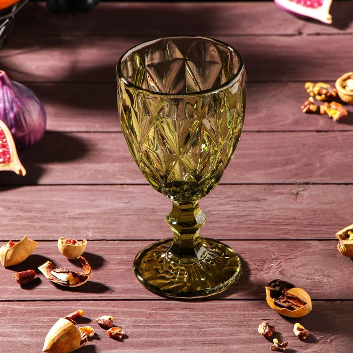 Набор для напитков из стекла «Круиз», 7 предметов: кувшин 1,1 л, 6 бокалов 300 мл, цвет зелёный