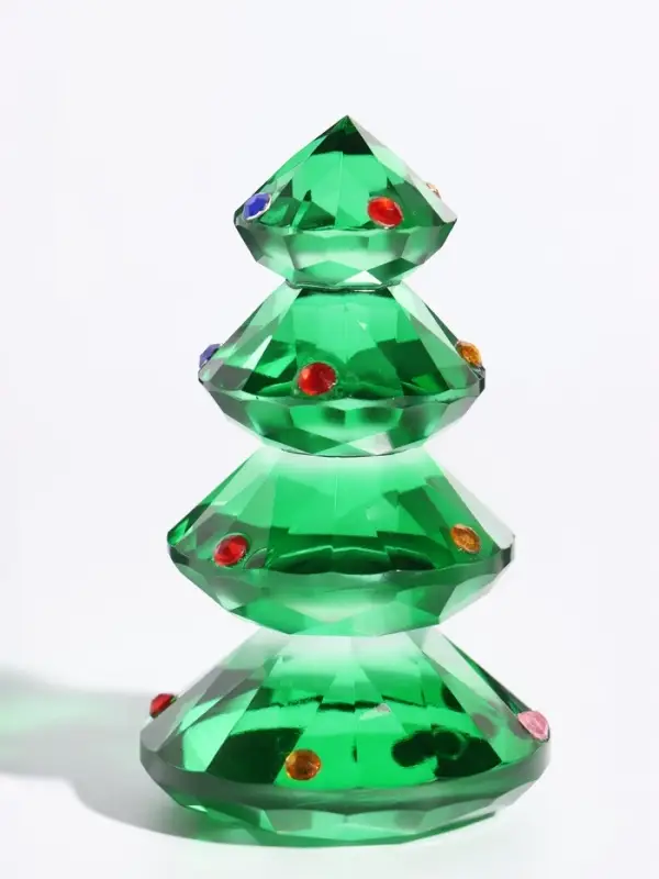Фигурка стеклянная, 6&times;6&times;9.5 см, зелёная
