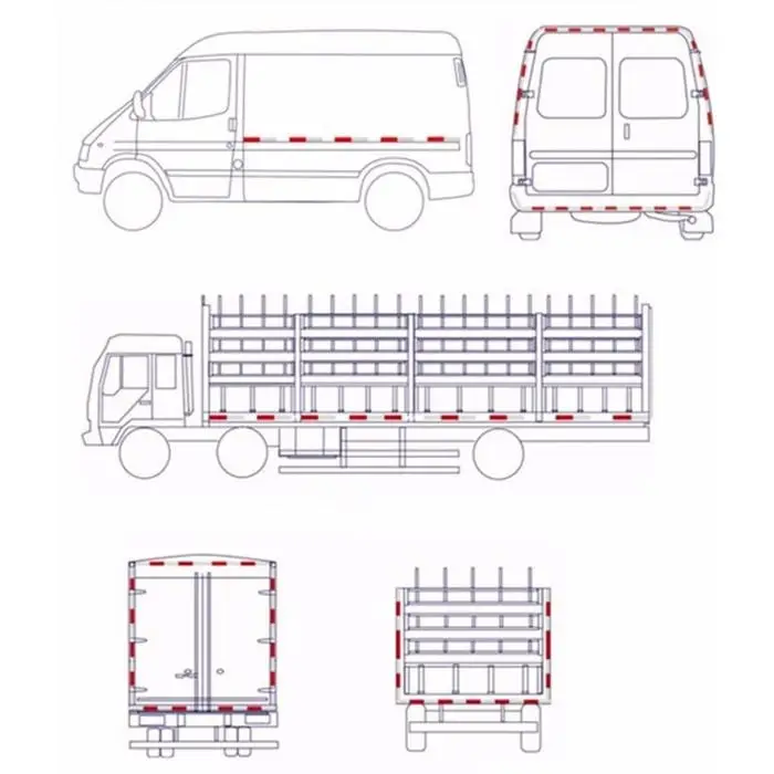 Светоотражающая лента, самоклеящаяся, красно-желтая, 10 см &times; 5 м