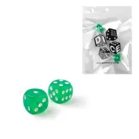 Кубики игральные «Время игры», 1.6×1.6 см, набор 2 шт., зеленые