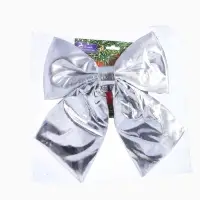 Ёлочная игрушка &laquo;Зимнее волшебство. Бант лоск&raquo; пластик, 24&times;26 см, серебро