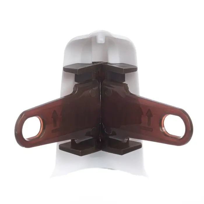 Угол наружный (внешний) для плинтуса «Деконика», с крепежом, 55 мм, цвет 001 белый