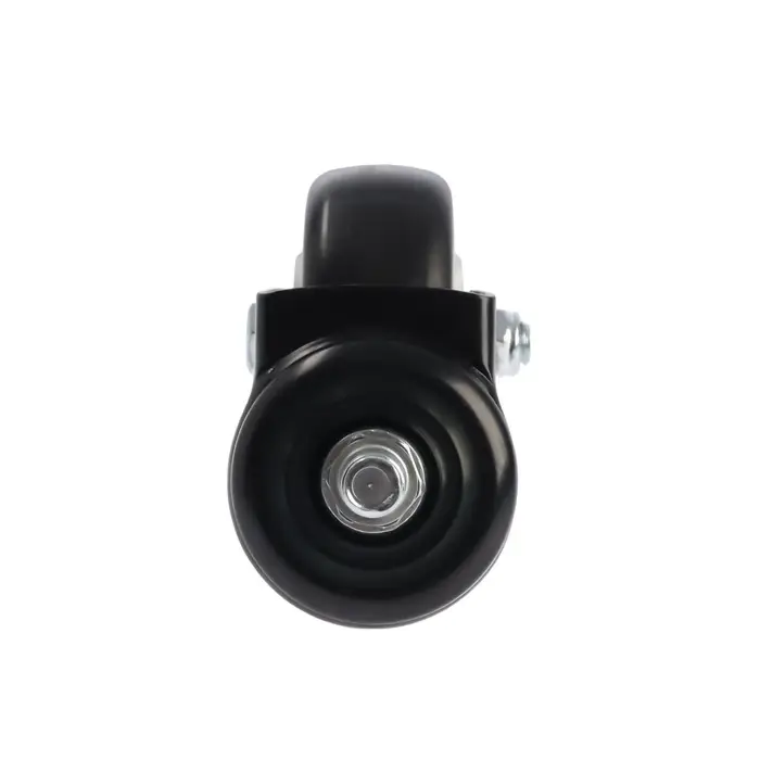 Колесо мебельное ТУНДРА, d=75 мм, поворотное, с футоркой 12&times;30 мм, без тормоза, черное