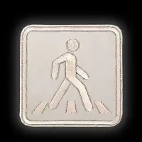 Светоотражающая термонаклейка &laquo;Пешеходный переход&raquo;, 6.2&times;6.2 см, цвет серый, цена за 1 штуку