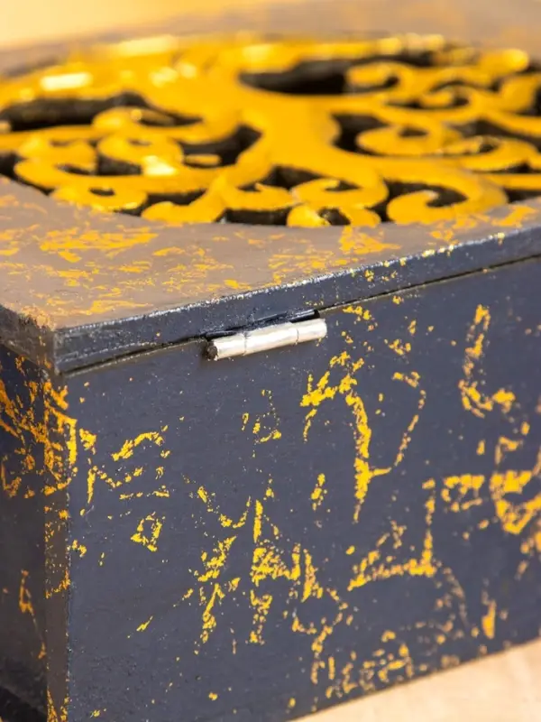 Шкатулка "Древо" 24х18х9 см, МДФ, цв. синий