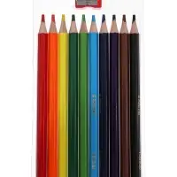Карандаши 10цв, Hatber,, шестигр, толстые, с точил, коробка 82682