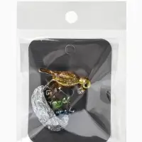 Брошь &laquo;Птица с  птенцами&raquo; гнездо, цветная в серебре