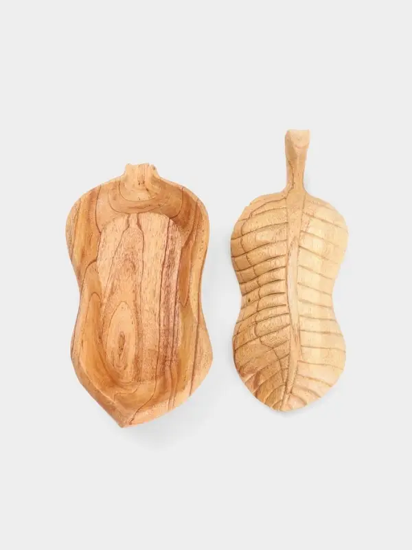 Конфетница &laquo;Лист&raquo;, 26&times;13&times;8 см, дерево джампинис